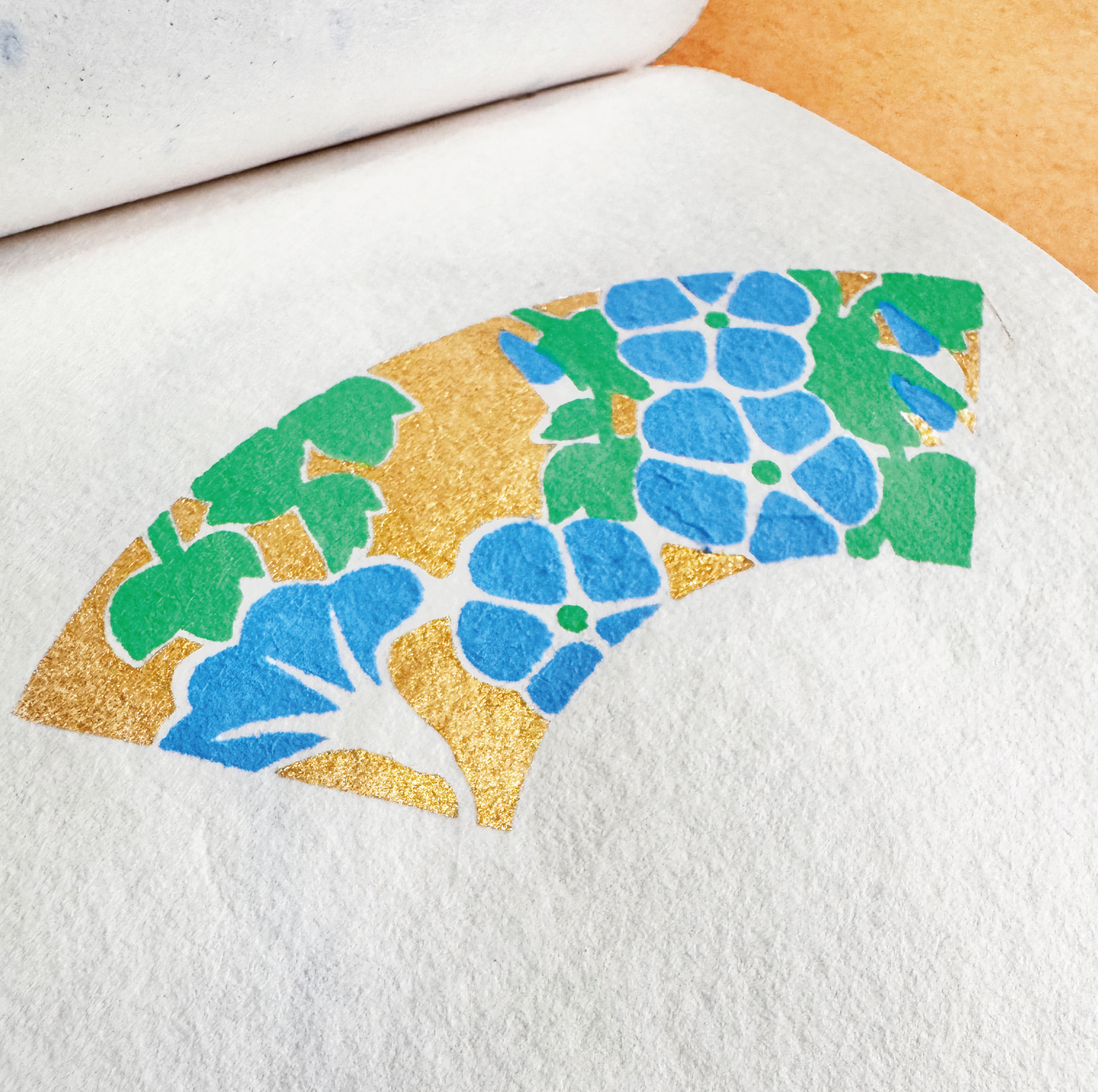 Hand-printed stencil-dyed calendar 2026 (Year zodiac sign: Horse)