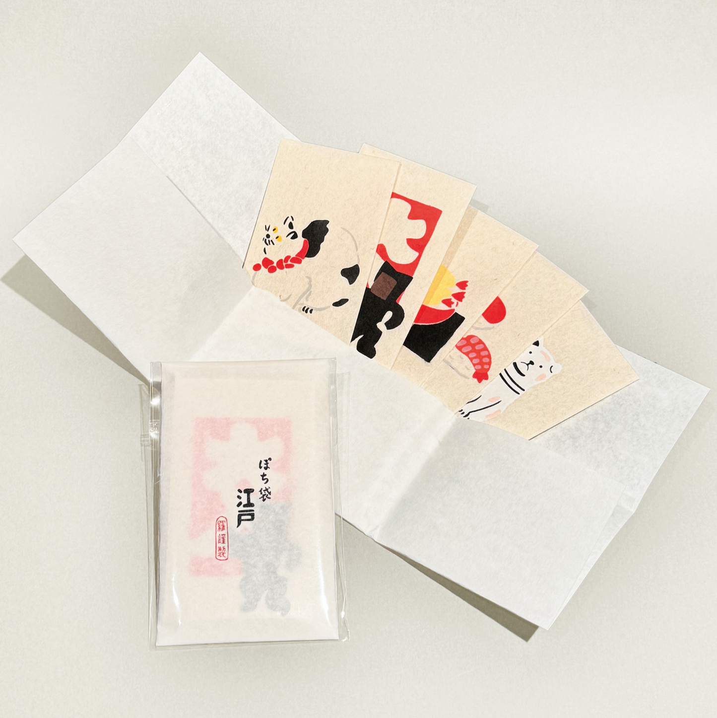 型染めぽち袋包み「江戸」