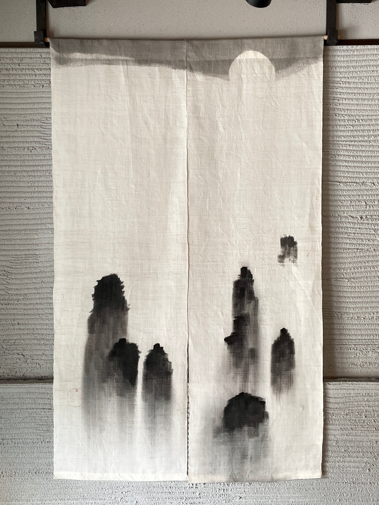 暖簾　山水